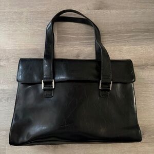 REACTION Kenneth Cole women’s Black Leather Laptop/work Bag Business casual